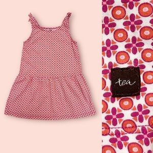 Tea Collection Printed Tie Shoulder Dress Size 5